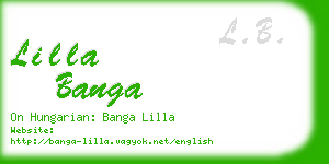 lilla banga business card